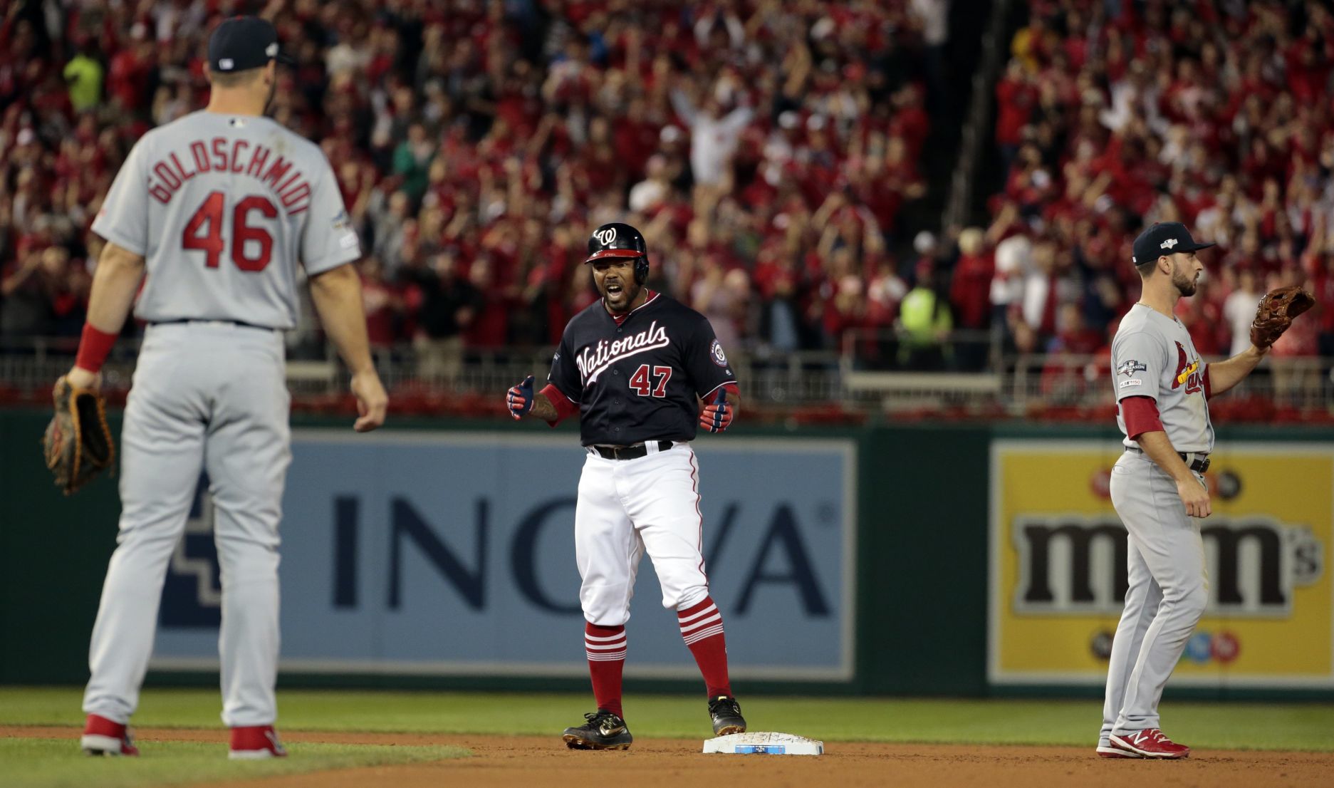 National League Championship Series moves to Washington for Game 3 against the Cardinals